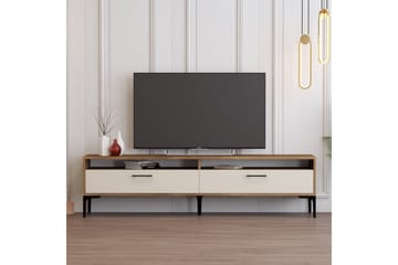 Brutorp TV-benk 180 cm - Valnøtt/Krem - Møbler - Mediamøbel & tv møbel - TV-benk & mediabenk