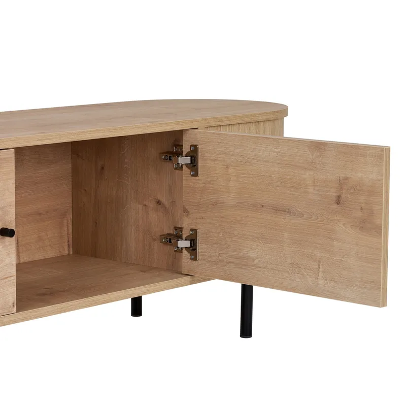 Bryric TV-benk 180 cm - Sapphire Oak/Svart - Møbler - Mediamøbel & tv møbel - TV-benk & mediabenk