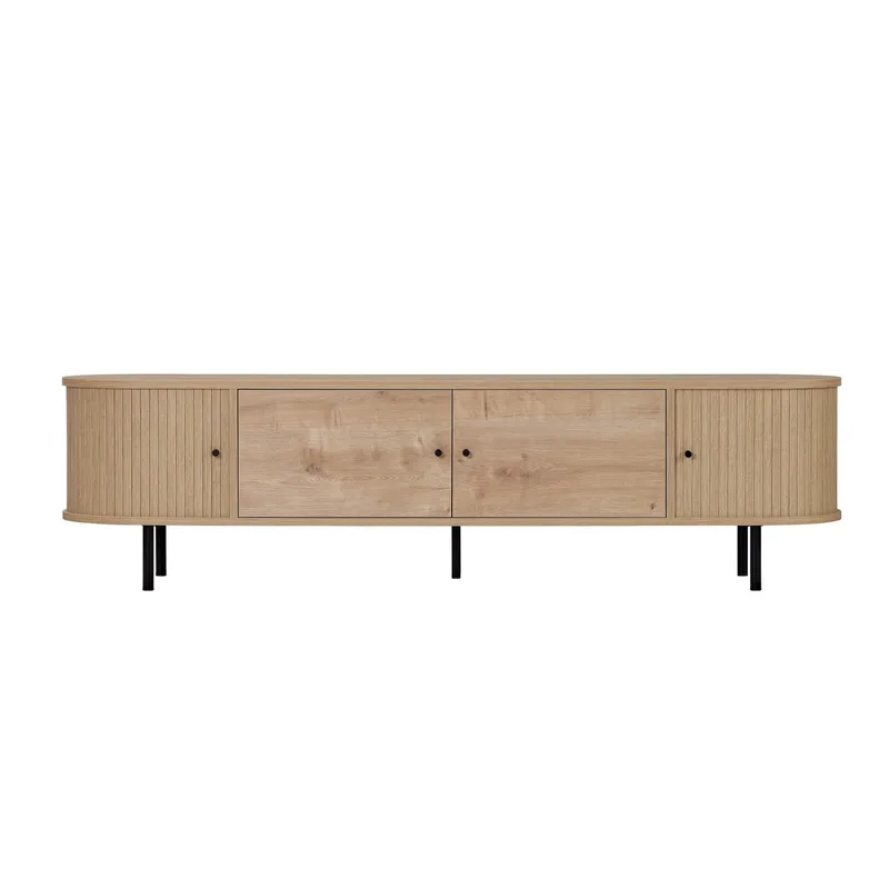 Bryric TV-benk 180 cm - Sapphire Oak/Svart - Møbler - Mediamøbel & tv møbel - TV-benk & mediabenk
