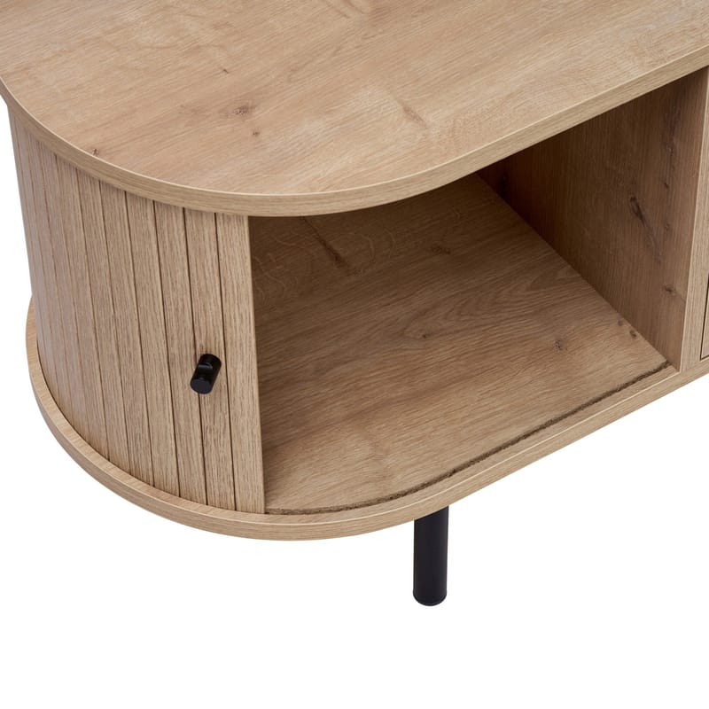 Bryric TV-benk 180 cm - Sapphire Oak/Svart - Møbler - Mediamøbel & tv møbel - TV-benk & mediabenk