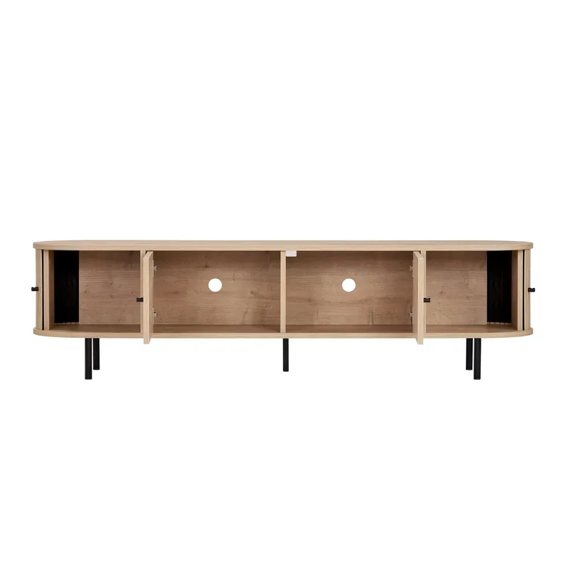 Bryric TV-benk 180 cm - Sapphire Oak/Svart - Møbler - Mediamøbel & tv møbel - TV-benk & mediabenk