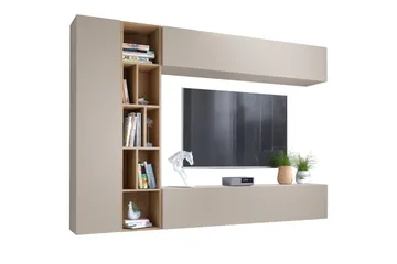 Bulet TV-møbelsett 224x33 cm - Beige - Møbler - Mediamøbel & tv møbel - TV-møbelsett