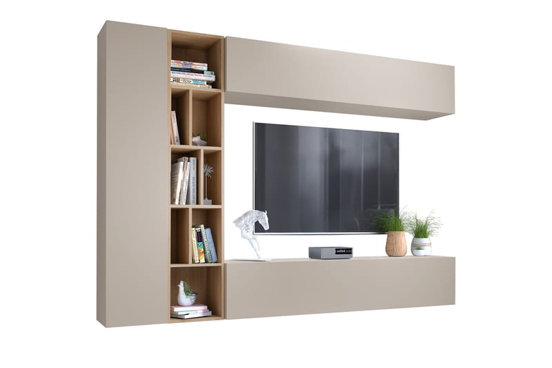 Bulet TV-møbelsett 224x33 cm, Beige