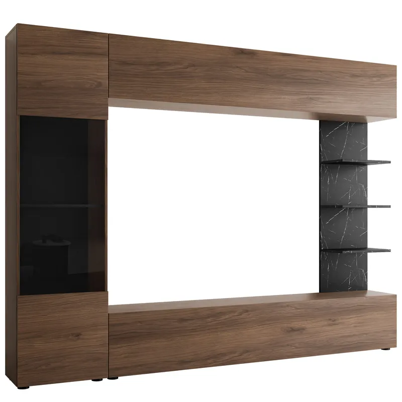 Bunda TV-veggseksjon 250 cm, brun