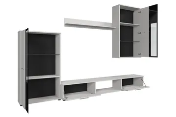 Bunta TV-møbelsett 235x40 cm - Hvit - Møbler - Mediamøbel & tv møbel - TV-møbelsett