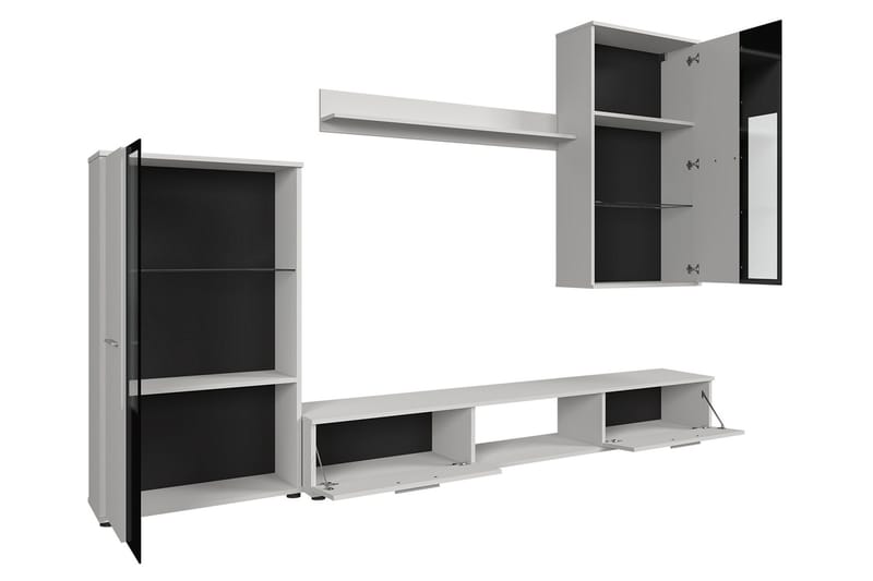 Bunta TV-møbelsett 235x40 cm - Hvit - Møbler - Mediamøbel & tv møbel - TV-møbelsett