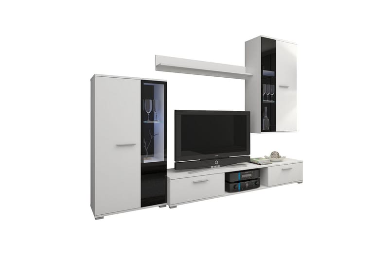 Bunta TV-møbelsett 235x40 cm - Hvit - Møbler - Mediamøbel & tv møbel - TV-møbelsett