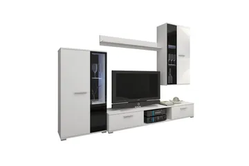 Bunta TV-møbelsett 235x40 cm - Hvit - Møbler - Mediamøbel & tv møbel - TV-møbelsett