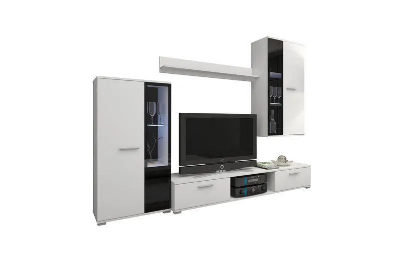 Bunta TV-møbelsett 235x40 cm, Hvit