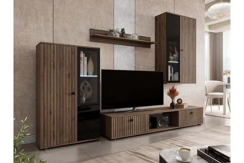 Bunta Tv-Møbelsett - Hvit/Rosa - Møbler - Mediamøbel & tv møbel - TV-møbelsett