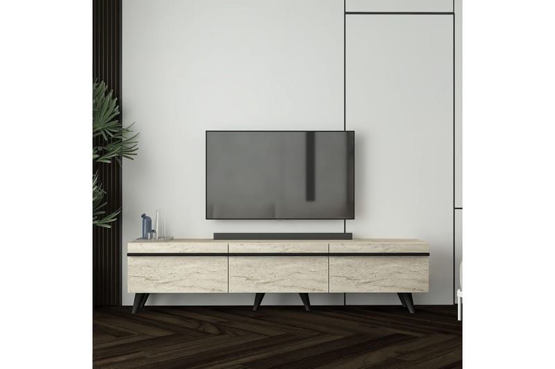 Calna TV-benk - Beige - Møbler - Mediamøbel & tv møbel - TV-benk & mediabenk