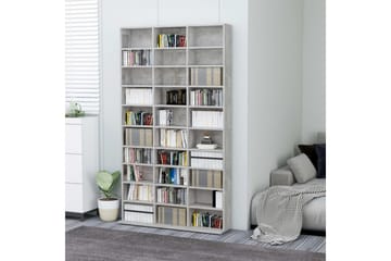 CD-skap betonggrå 102x16x177,5 cm sponplate - Møbler - Mediamøbel & tv møbel - CD-hylle & DVD-hylle