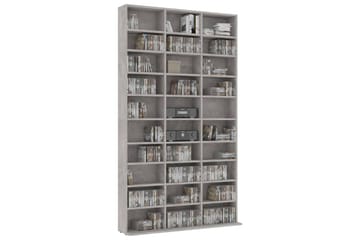 CD-skap betonggrå 102x16x177,5 cm sponplate - Møbler - Mediamøbel & tv møbel - CD-hylle & DVD-hylle