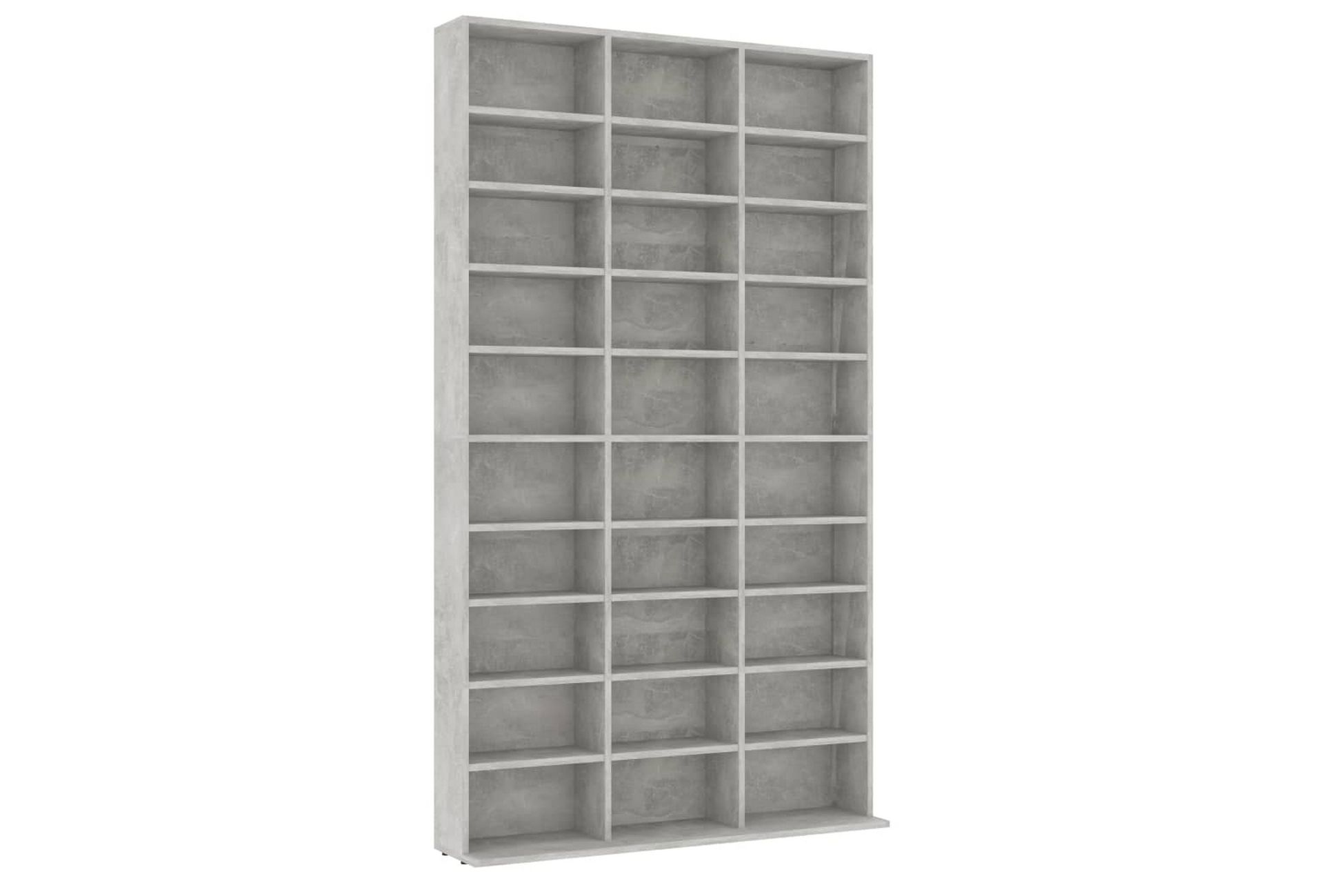 CD-skap betonggrå 102x16x177,5 cm sponplate - Møbler - Mediamøbel & tv møbel - CD-hylle & DVD-hylle