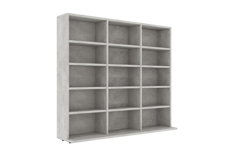 CD-skap betonggrå 102x16x89,5 cm sponplate - Møbler - Mediamøbel & tv møbel - CD-hylle & DVD-hylle