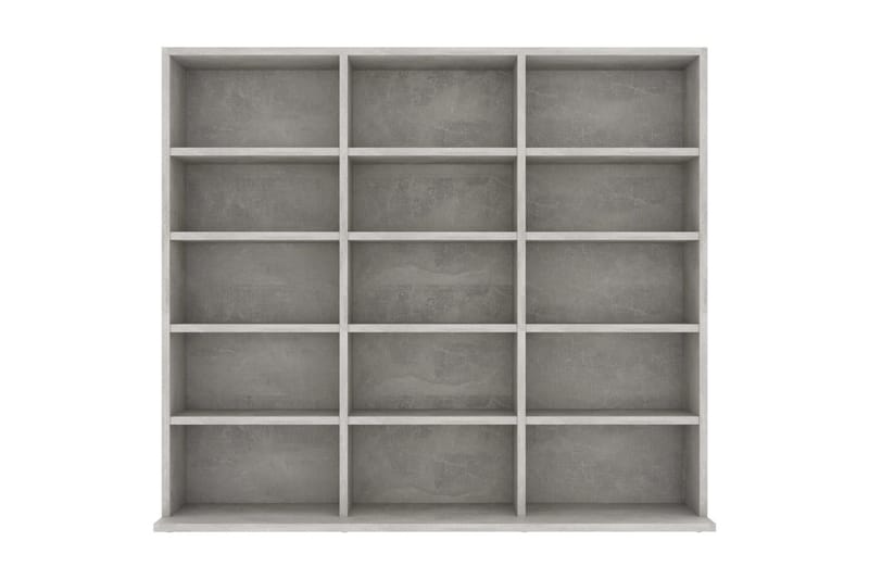 CD-skap betonggrå 102x16x89,5 cm sponplate - Møbler - Mediamøbel & tv møbel - CD-hylle & DVD-hylle