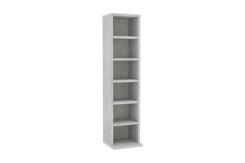 CD-skap betonggrå 21x16x88 cm sponplate - Grå - Møbler - Mediamøbel & tv møbel - CD-hylle & DVD-hylle