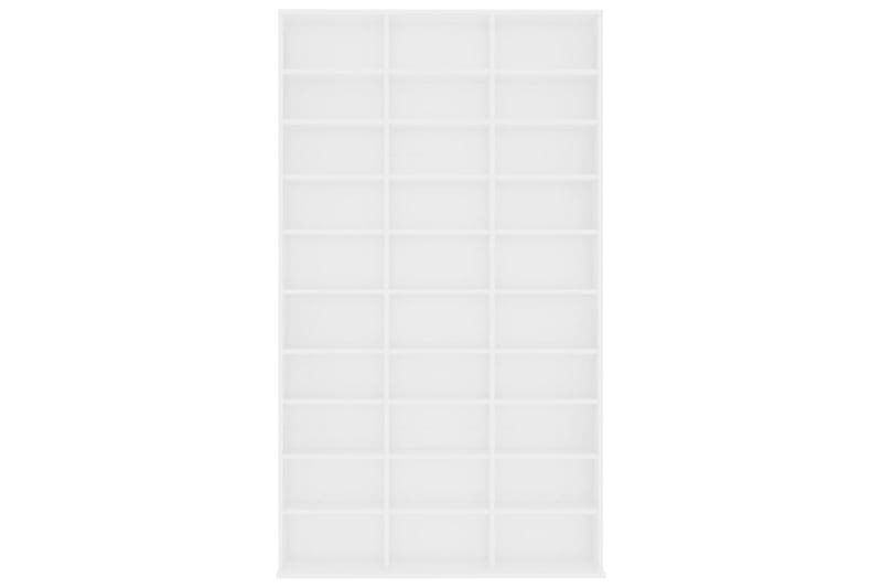 CD-skap hvit 102x16x177,5 cm sponplate - Møbler - Mediamøbel & tv møbel - CD-hylle & DVD-hylle