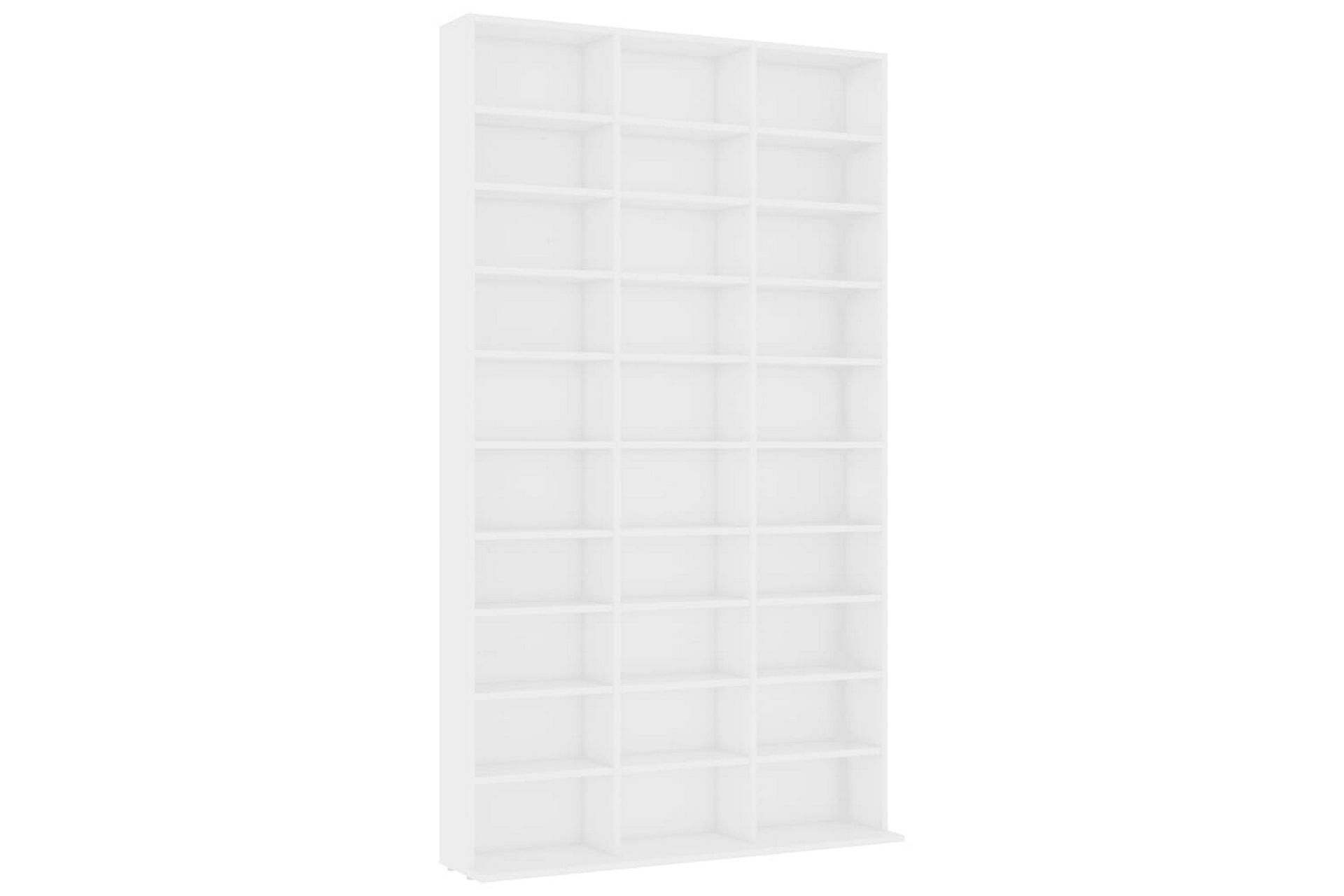 CD-skap hvit 102x16x177,5 cm sponplate - Møbler - Mediamøbel & tv møbel - CD-hylle & DVD-hylle
