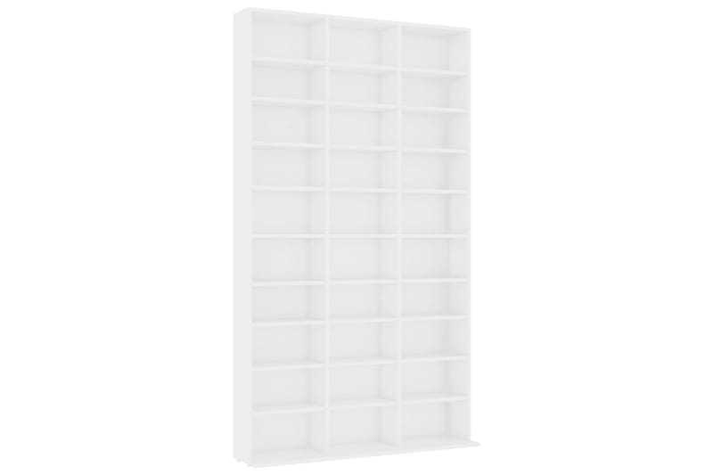 CD-skap hvit 102x16x177,5 cm sponplate - Møbler - Mediamøbel & tv møbel - CD-hylle & DVD-hylle