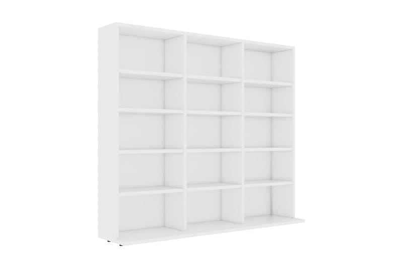 CD-skap hvit 102x16x89,5 cm sponplate - Møbler - Mediamøbel & tv møbel - CD-hylle & DVD-hylle