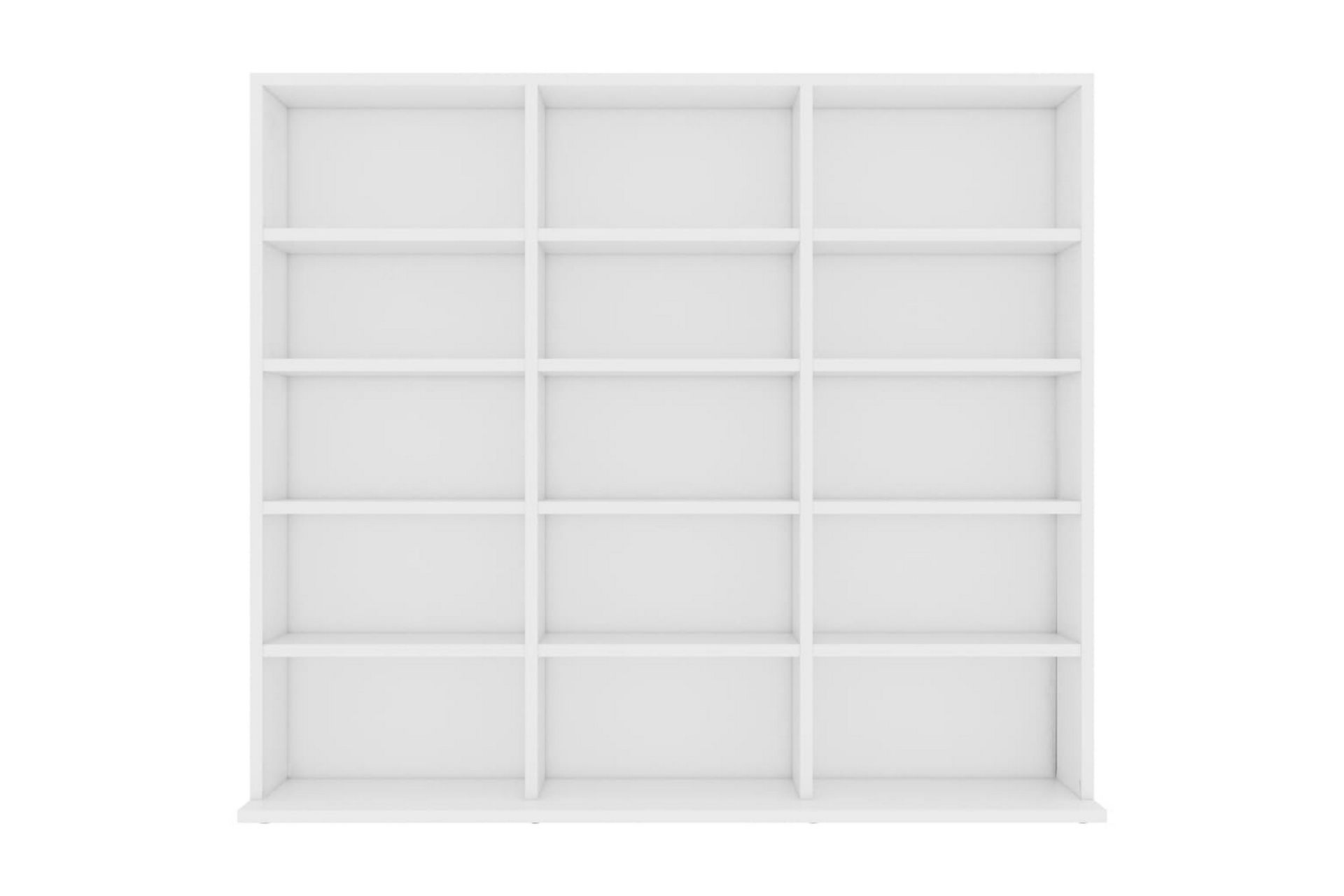 CD-skap hvit 102x16x89,5 cm sponplate - Møbler - Mediamøbel & tv møbel - CD-hylle & DVD-hylle