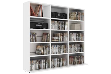 CD-skap hvit 102x16x89,5 cm sponplate - Møbler - Mediamøbel & tv møbel - CD-hylle & DVD-hylle
