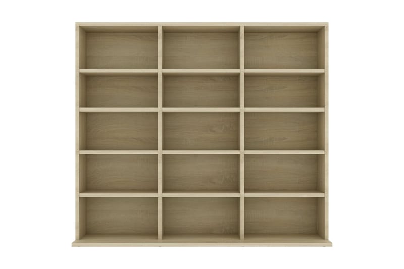 CD-skap sonoma eik 102x16x89,5 cm sponplate - Møbler - Mediamøbel & tv møbel - CD-hylle & DVD-hylle