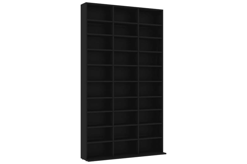 CD-skap svart 102x16x177,5 cm sponplate - Møbler - Mediamøbel & tv møbel - CD-hylle & DVD-hylle