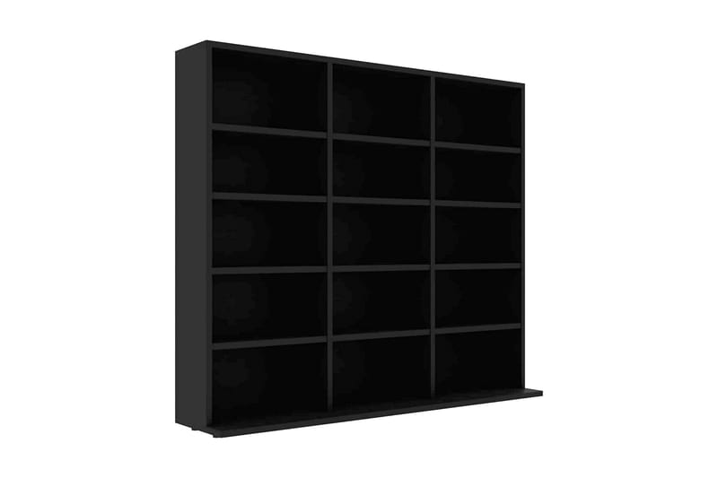 CD-skap svart 102x16x89,5 cm sponplate - Møbler - Mediamøbel & tv møbel - CD-hylle & DVD-hylle