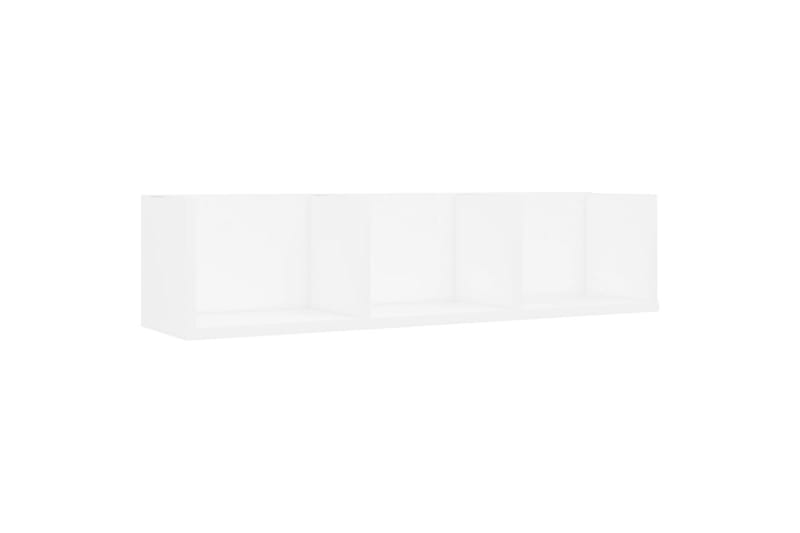 Veggmontert CD-hylle hvit 75x18x18 cm sponplate - Hvit - Møbler - Mediamøbel & tv møbel - CD-hylle & DVD-hylle
