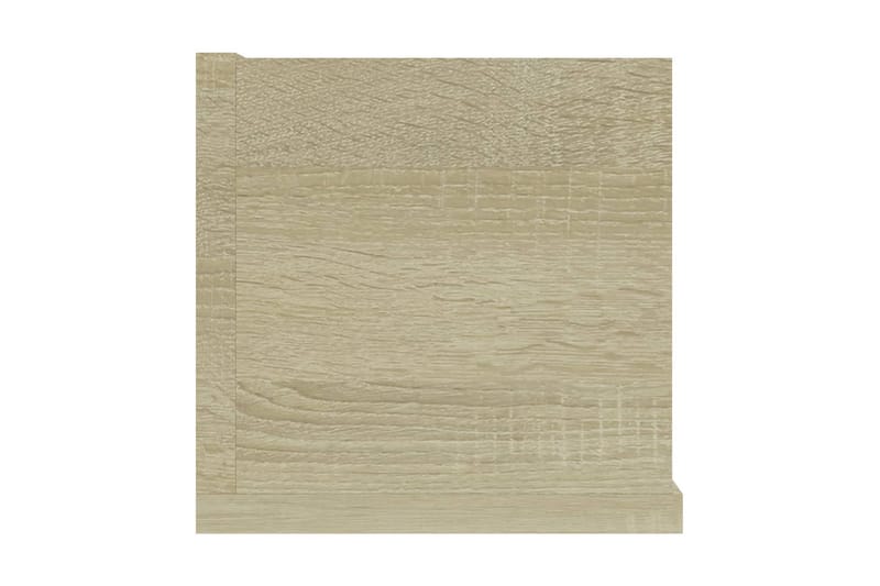 Veggmontert CD-hylle sonoma eik 100x18x18 cm sponplate - Beige - Møbler - Mediamøbel & tv møbel - CD-hylle & DVD-hylle
