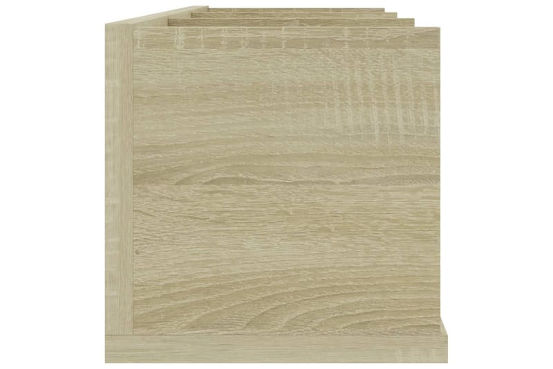 Veggmontert CD-hylle sonoma eik 75x18x18 cm sponplate - Beige - Møbler - Mediamøbel & tv møbel - CD-hylle & DVD-hylle
