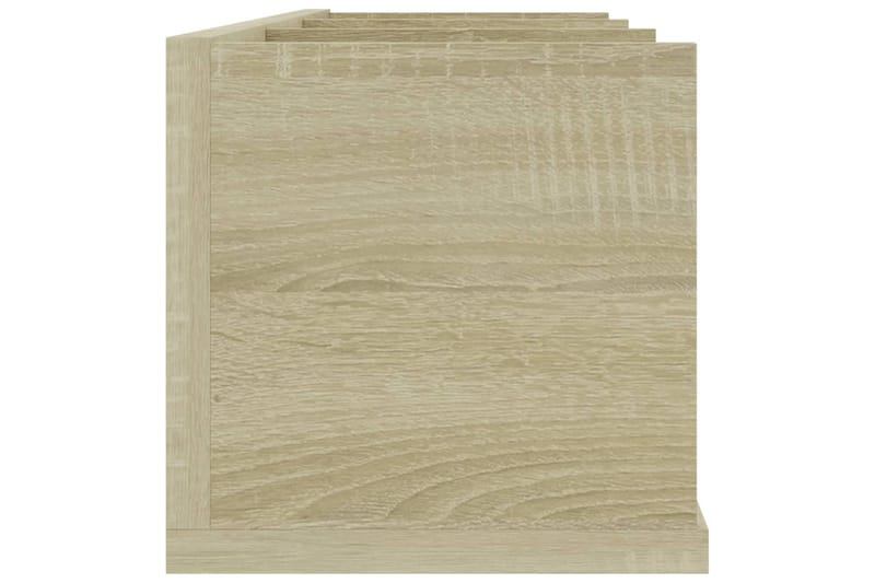 Veggmontert CD-hylle sonoma eik 75x18x18 cm sponplate - Beige - CD-hylle & DVD-hylle