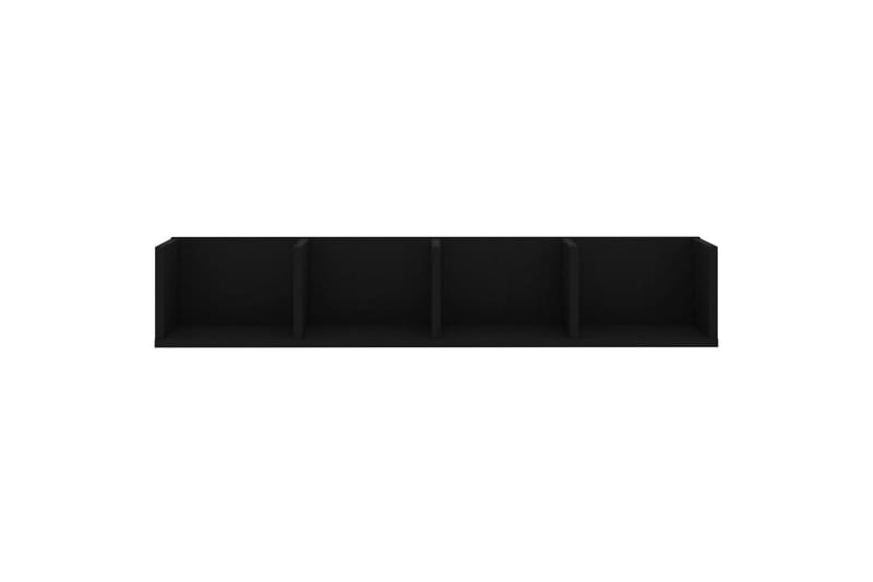 Veggmontert CD-hylle svart 100x18x18 cm sponplate - Svart - Møbler - Mediamøbel & tv møbel - CD-hylle & DVD-hylle