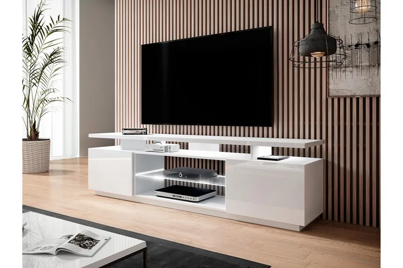 Ceasar TV-benk 180 cm - Hvit - Møbler - Mediamøbel & tv møbel - TV-benk & mediabenk