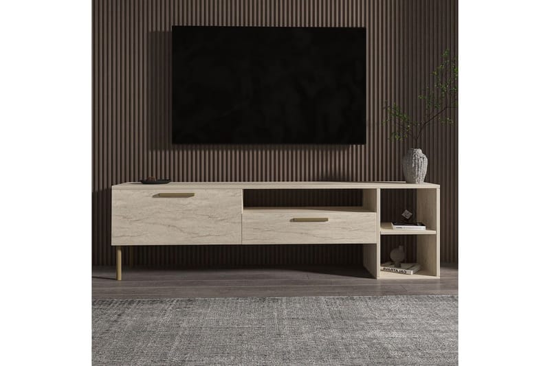 Chaclla TV-benk 150 cm - Beige - Møbler - Mediamøbel & tv møbel - TV-benk & mediabenk