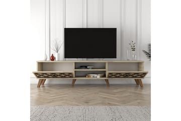 Chass Gulvstående TV-benk 180 cm med Oppbevaring i Lyst Tre - Beige - Møbler - Mediamøbel & tv møbel - TV-benk & mediabenk