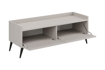 Chiku Gulvstående TV-benk 121 cm med Oppbevaring i Malt Tre - Beige - Møbler - Mediamøbel & tv møbel - TV-benk & mediabenk