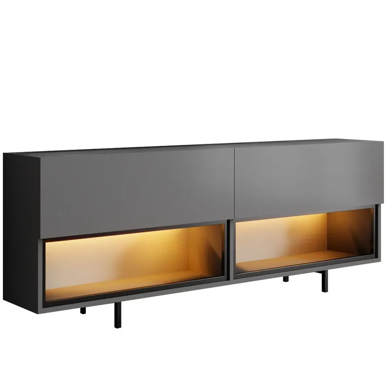 Cielieucel TV-benk 180 cm - Antrasitt - Møbler - Mediamøbel & tv møbel - Mediestativ & veggfeste