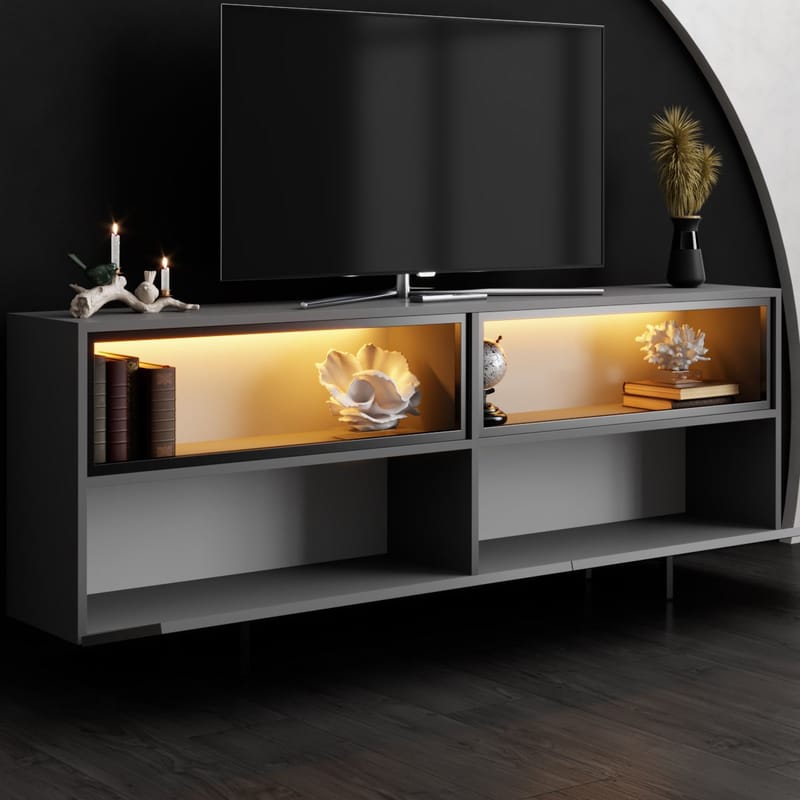 Cielieucel TV-benk 180 cm - Antrasitt - Møbler - Mediamøbel & tv møbel - Mediestativ & veggfeste