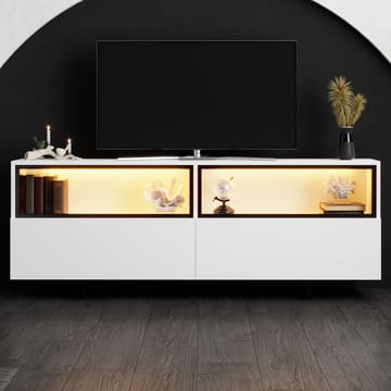 Cielieucel TV-benk 180 cm - Hvit - Møbler - Mediamøbel & tv møbel - TV-benk & mediabenk