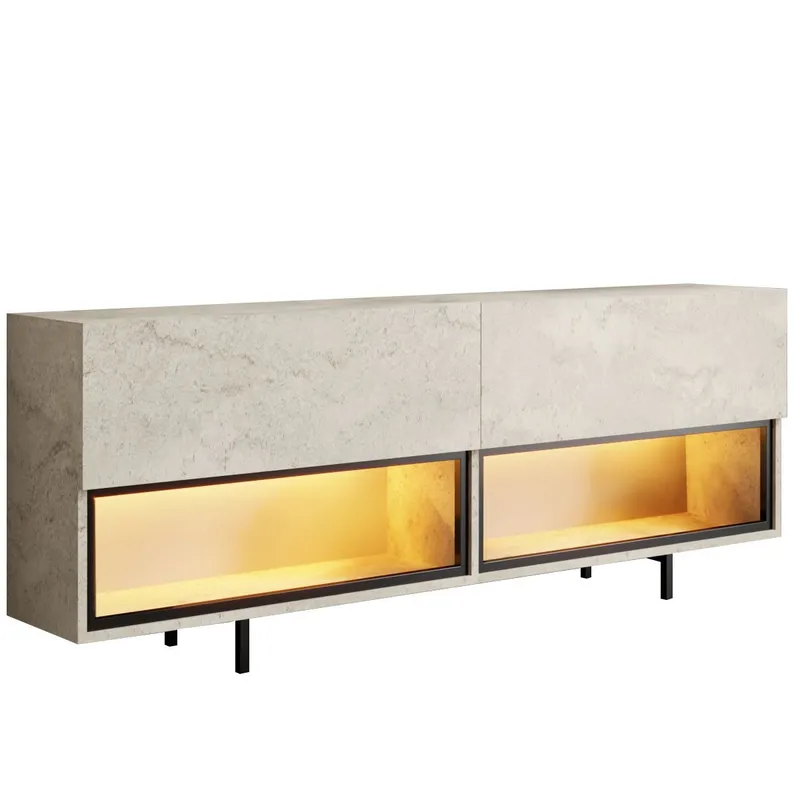 Cielieucel TV-benk 180 cm - Travertin - Møbler - Mediamøbel & tv møbel - Mediestativ & veggfeste