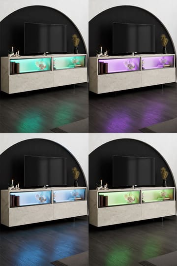 Cielieucel TV-benk 180 cm - Travertin - Møbler - Mediamøbel & tv møbel - TV-benk & mediabenk