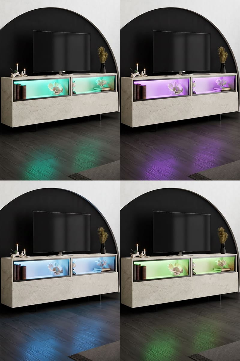 Cielieucel TV-benk 180 cm - Travertin - Møbler - Mediamøbel & tv møbel - Mediestativ & veggfeste