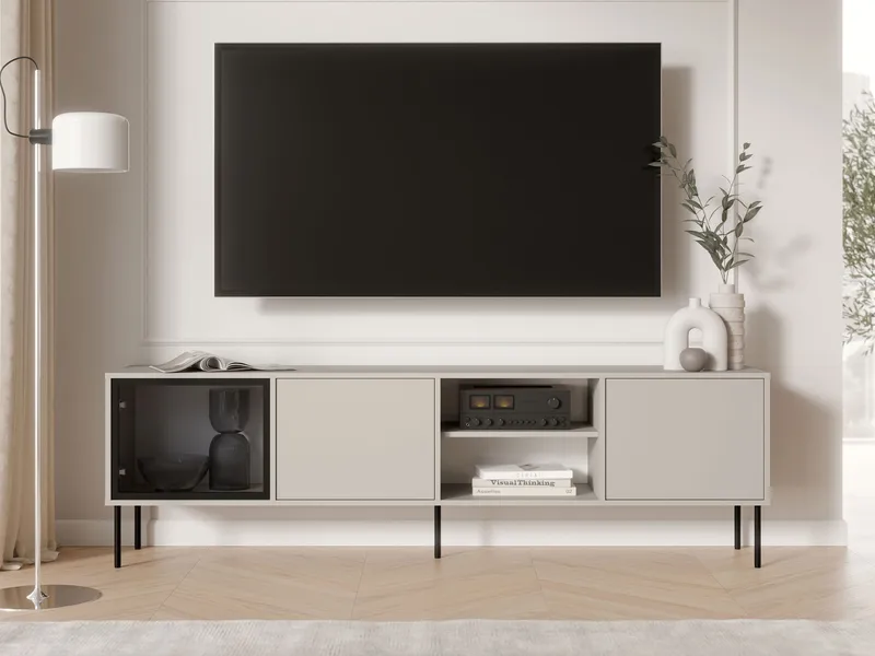 Claven TV-benk 201 cm - beige - Møbler - Mediamøbel & tv møbel - TV-benk & mediabenk