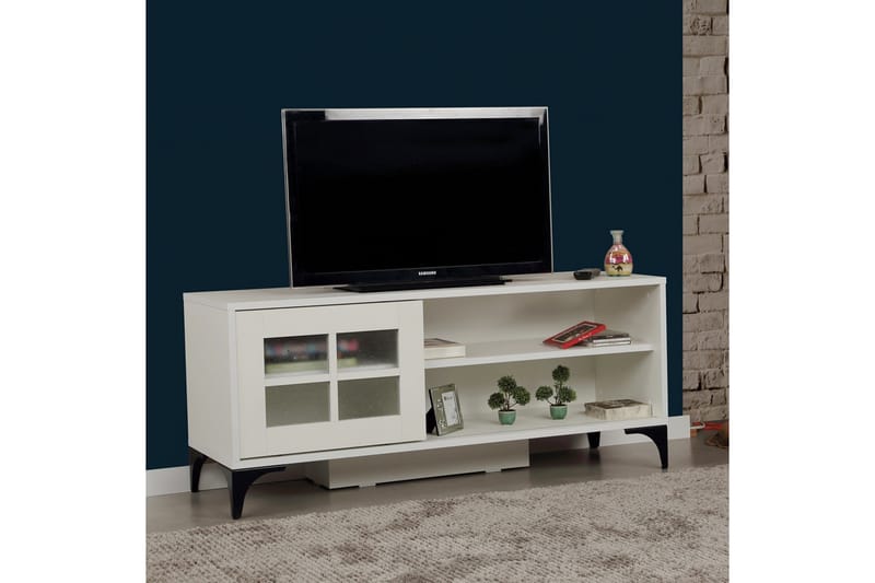 Comfortale TV-benk 125 cm - Hvit - TV-benk & mediabenk