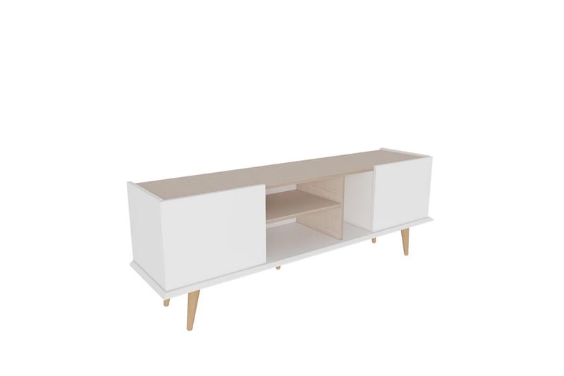 Corvo TV-benk 154,4 cm - Hvit/Beige - Møbler - Mediamøbel & tv møbel - TV-benk & mediabenk