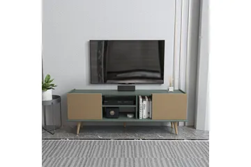 Corvo TV-benk 154,4 cm - Lys Brun/Grønn - Møbler - Mediamøbel & tv møbel - TV-benk & mediabenk