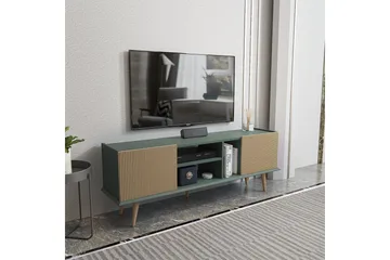 Corvo TV-benk 154,4 cm - Lys Brun/Grønn - Møbler - Mediamøbel & tv møbel - TV-benk & mediabenk